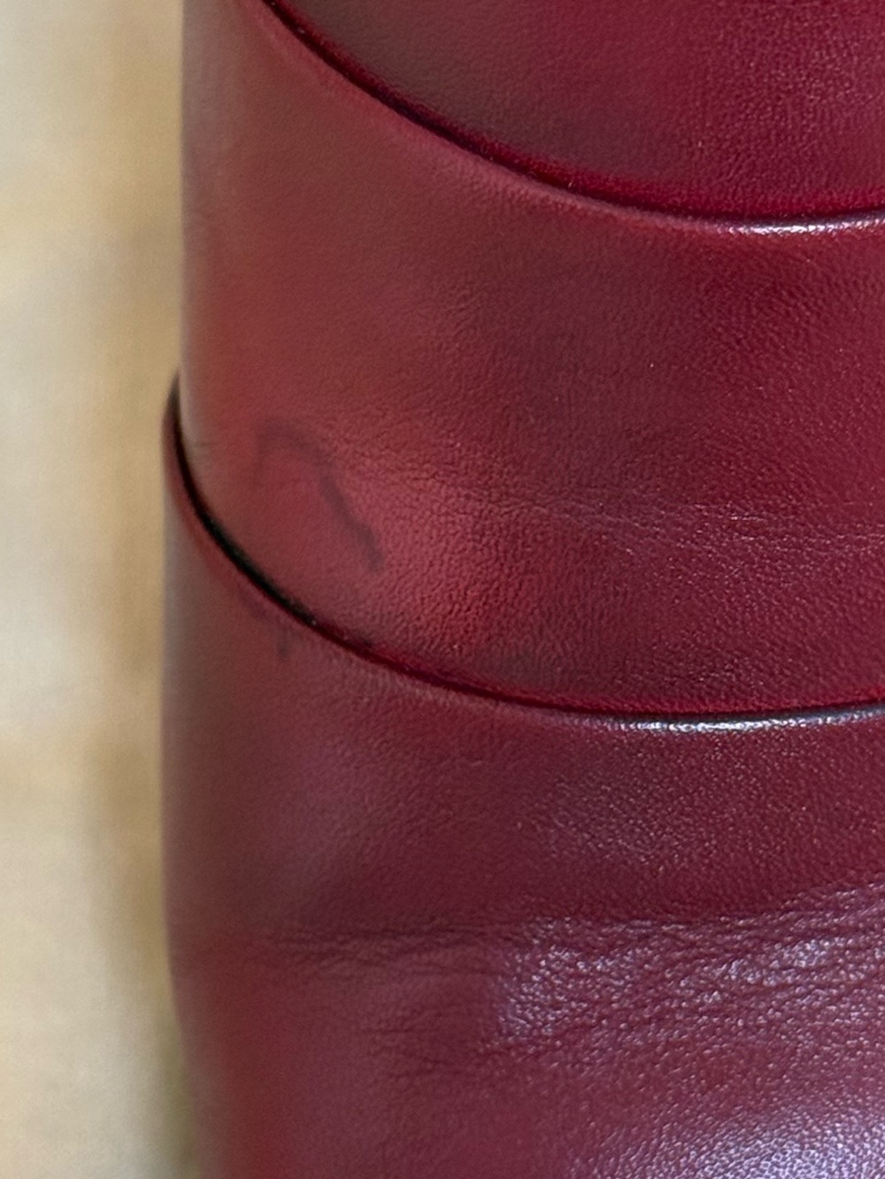 Liz Claiborne Women's Red Leather Mid-Calf Boots. Reheeled & reconditioned! - Picture 14 of 14